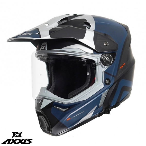 Casca adventure/touring/off road Axxis model Wolf DS Hydra C17 albastru mat - tip viziera: MT-V-20 [1]