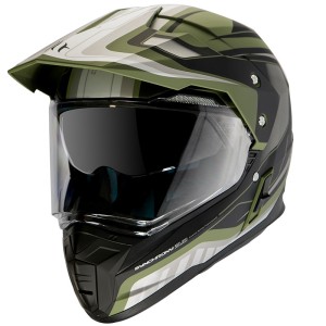 Casca off road MT Synchrony Duo Sport Tourer negru/verde military mat cu viziera (ochelari soare integrati) Casca off road MT Synchrony Duo Sport Tourer negru/verde military mat cu viziera (ochelari soare integrati)