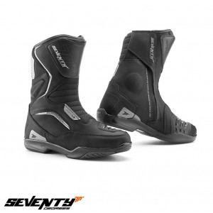 Ghete (cizme) moto Touring Unisex Seventy model SD-BT3 (varianta scurta a ghetelor SD-BT2) culoare: negru