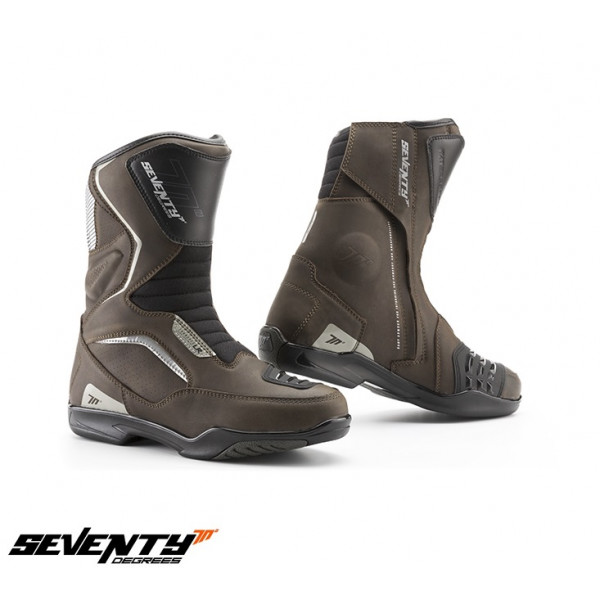 Ghete (cizme) moto Touring Unisex Seventy model SD-BT3 (varianta scurta a ghetelor SD-BT2) culoare: maro [1]