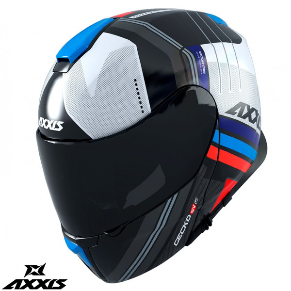Casca modulabila Axxis model Gecko SV Epic B7 albastru lucios (ochelari soare integrati) [1]