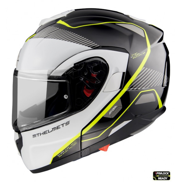 Casca modulabila MT Atom SV Open B3 galben fluor lucios Pinlock ready – tip MT-V-16 [1]