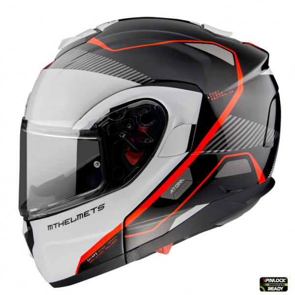 Casca modulabila MT Atom SV Open B5 rosu fluor lucios Pinlock ready – tip MT-V-16 [1]
