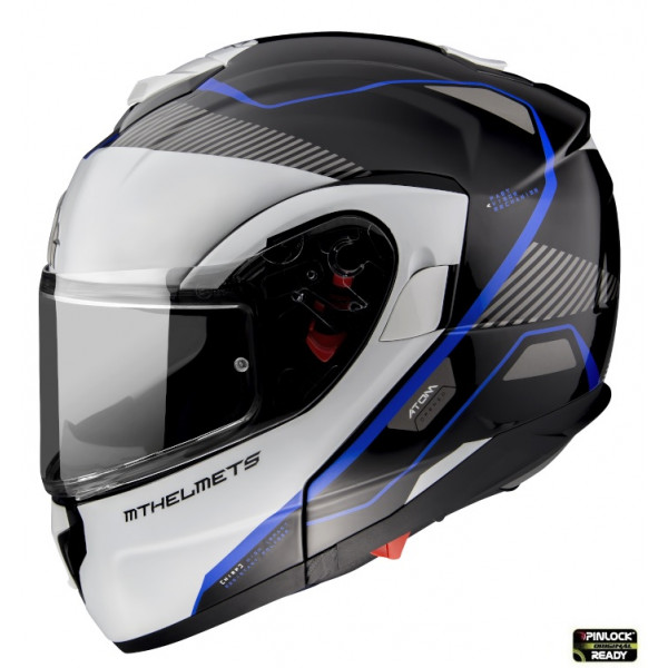 Casca modulabila MT Atom SV Open B7 albastru lucios Pinlock ready – tip MT-V-16 [1]