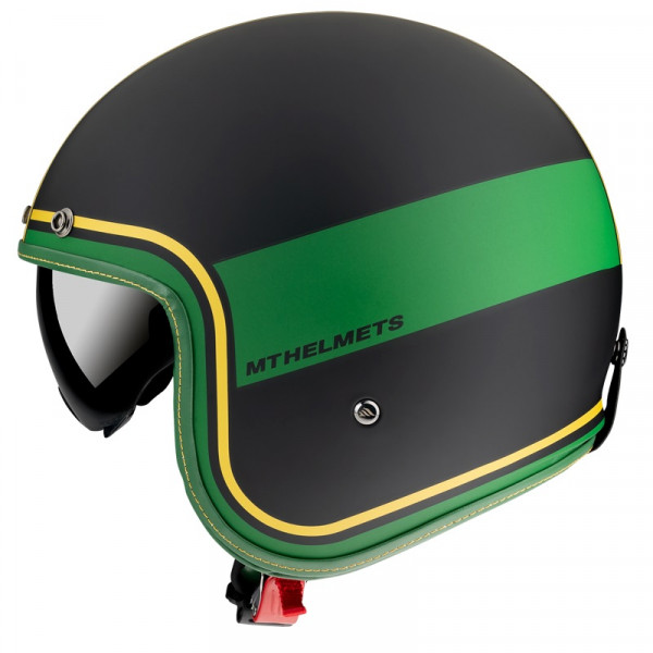 Casca open face MT Le Mans 2 SV Tant C9 negru/auriu mat (ochelari soare integrati) [1]