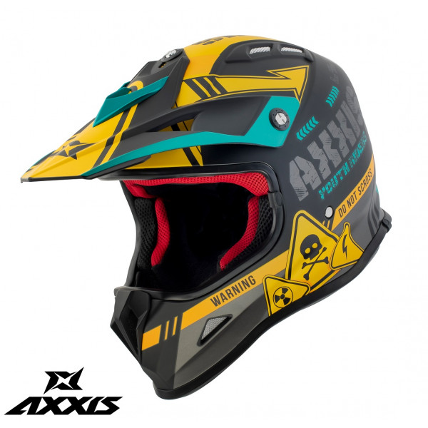 Casca off road Axxis model MX-Kids Wolverine B3 galben mat - de copii [1]