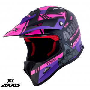 Casca off road Axxis model MX-Kids Wolverine B8 roz mat - de copii Casca off road Axxis model MX-Kids Wolverine B8 roz mat - de copii