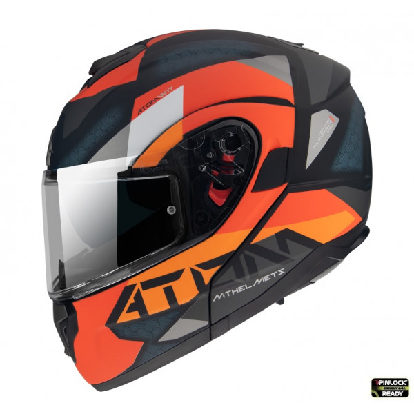 Casca modulabila MT Atom SV W17 A4 portocaliu mat Pinlock ready – tip MT-V-16 [1]