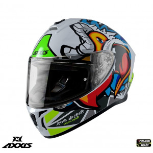 Casca integrala Axxis model Draken S Parrot A0 alb mat - tip viziera: MT-V-18C Casca integrala Axxis model Draken S Parrot A0 alb mat - tip viziera: MT-V-18C