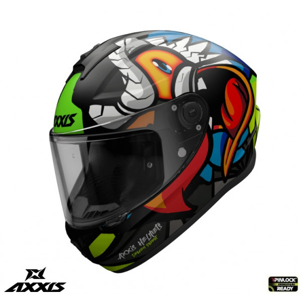 Casca integrala Axxis model Draken S Parrot A1 negru mat - tip viziera: MT-V-18C [1]