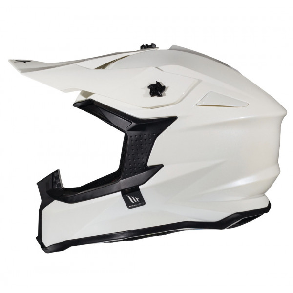 Casca off road MT Falcon solid A0 alb lucios [1]