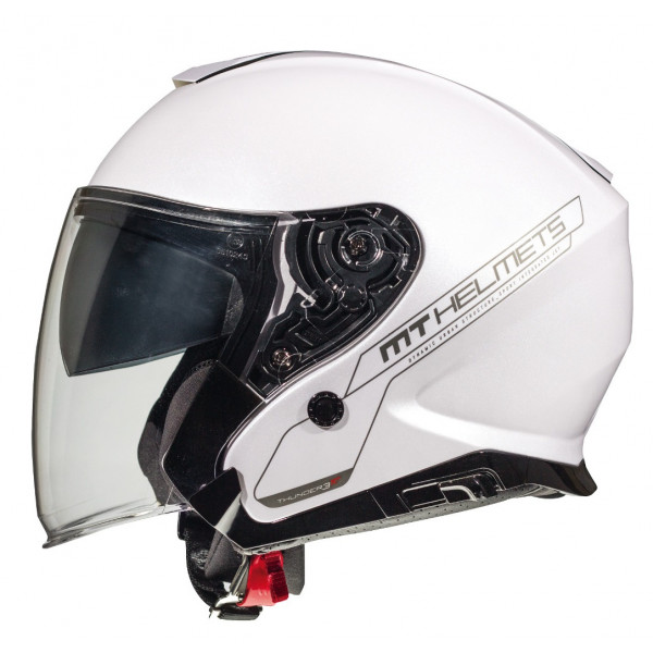 Casca open face MT Thunder III SV Jet A0 alb lucios (ochelari soare integrati) – tip MT-V-19 [1]