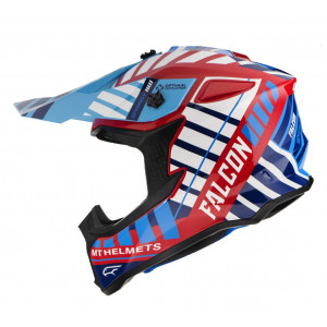 Casca off road MT Falcon Energy B5 rosu lucios Casca off road MT Falcon Energy B5 rosu lucios