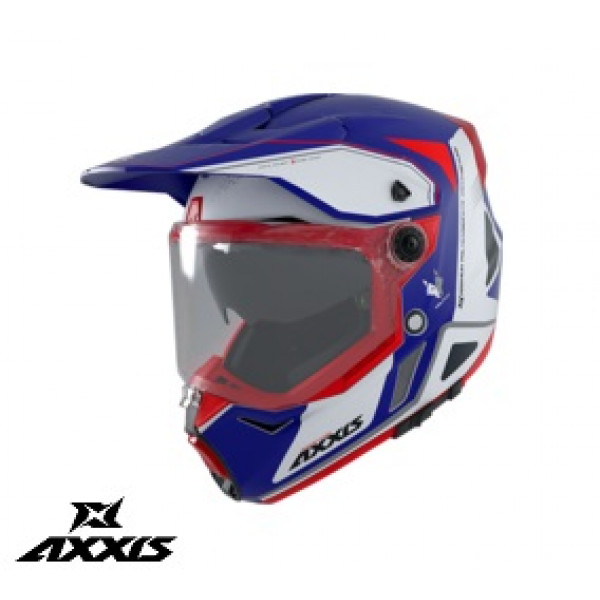Casca adventure/touring/off road Axxis model Wolf DS Roadrunner C7 albastru mat – tip viziera: MT-V-20 [1]