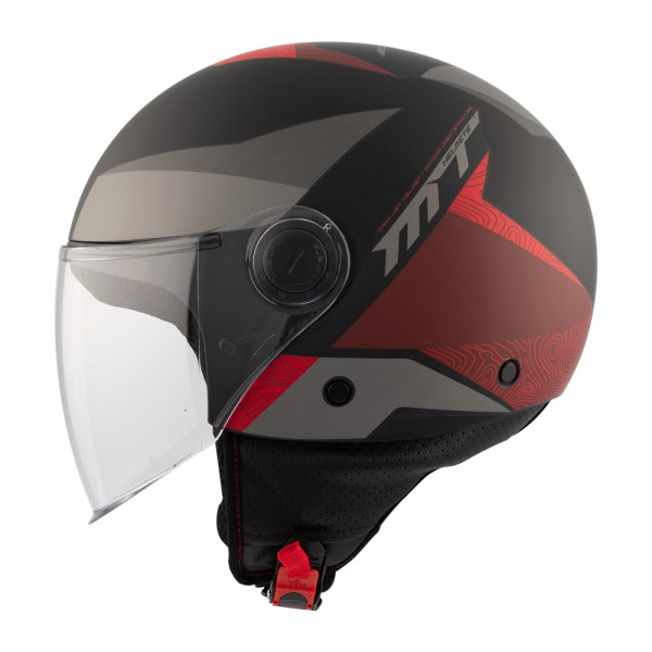 Casca MT Street Poke B5 rosu mat (open face) [1]