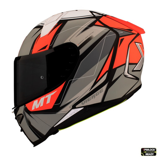 Casca integrala MT Revenge 2 Xavi Vierge A5 rosu fluor mat [1]