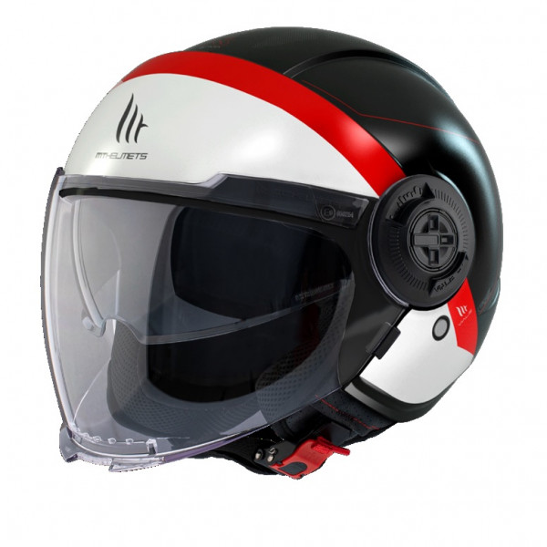 Casca MT Viale SV 68 Unit A5 rosu mat lucios (ochelari soare integrati) (open face) [1]