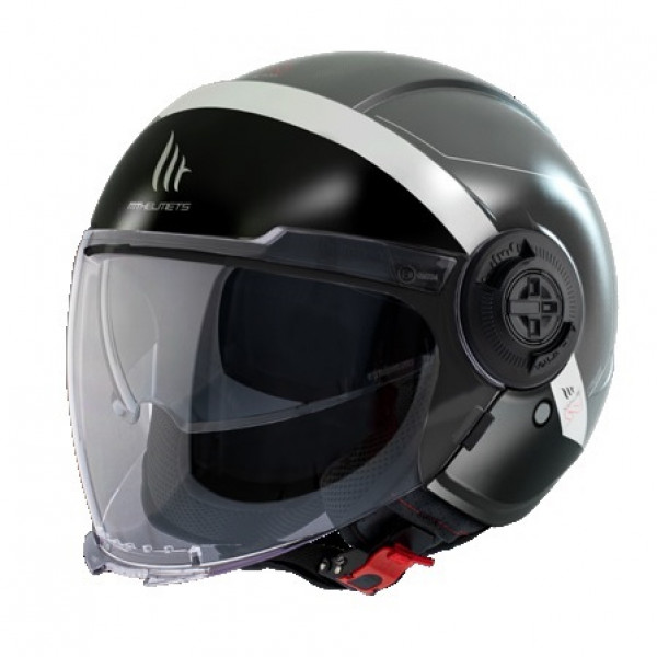 Casca MT Viale SV 68 Unit D2 gri mat (ochelari soare integrati) (open face) [1]