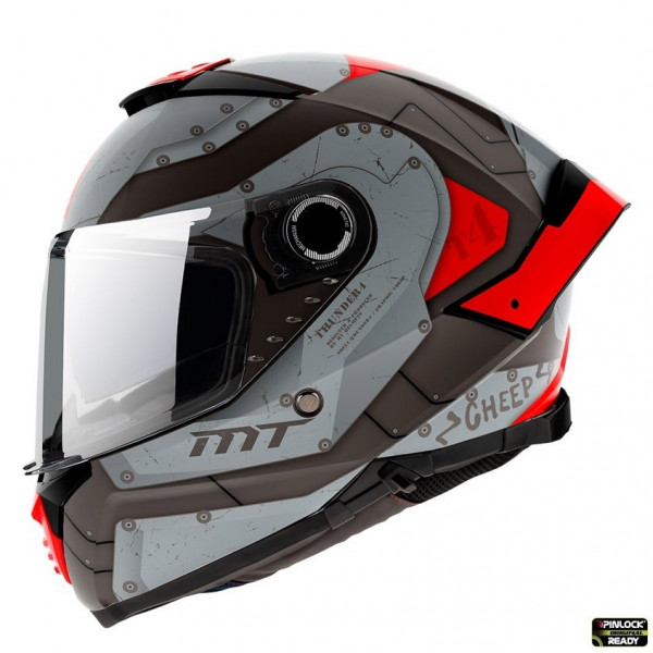 Casca integrala MT Thunder 4 SV Cheep B5 rosu mat (ochelari soare integrati) - tip viziera MT-V-28B [1]