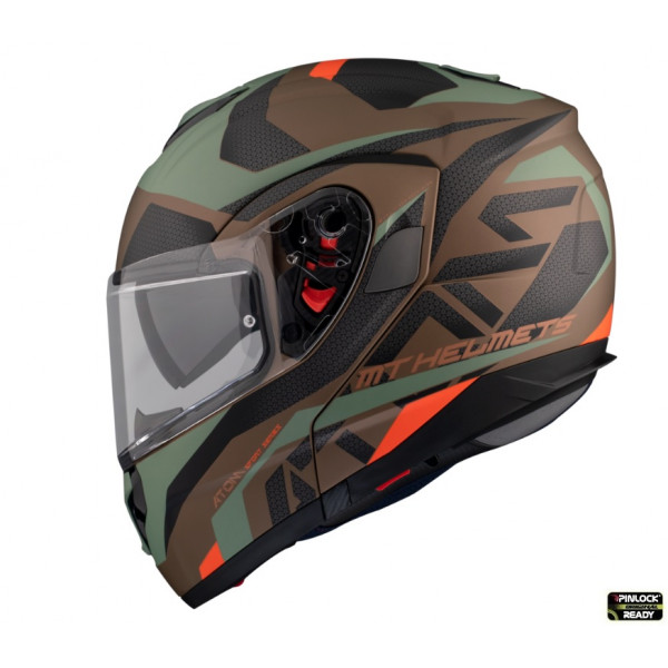 Casca modulabila MT Atom SV Skill A9 maro (gold) mat Pinlock ready – tip MT-V-16 [1]