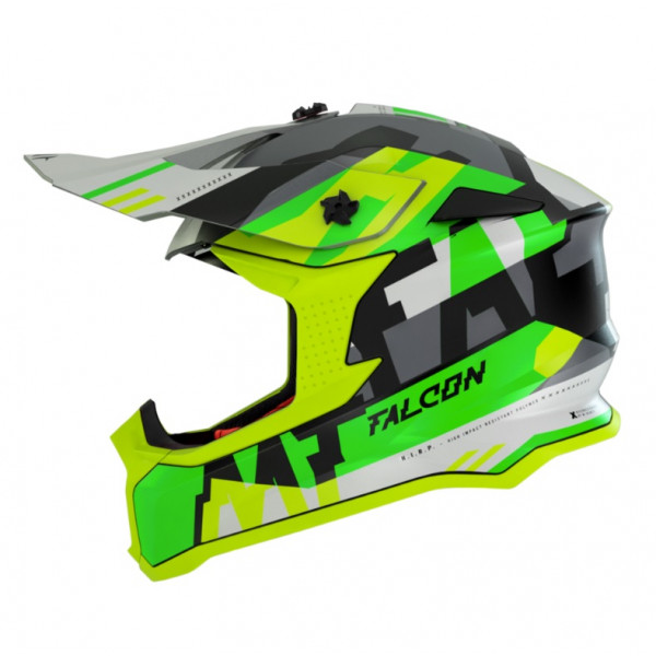 Casca off road MT Falcon Arya A3 galben fluor mat [1]