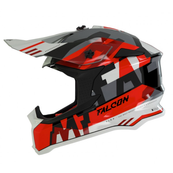 Casca off road MT Falcon Arya A5 rosu lucios  [1]