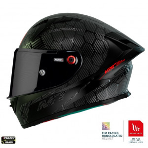 Casca integrala MT KRE+ Carbon negru A11 negru lucios - 100% carbon