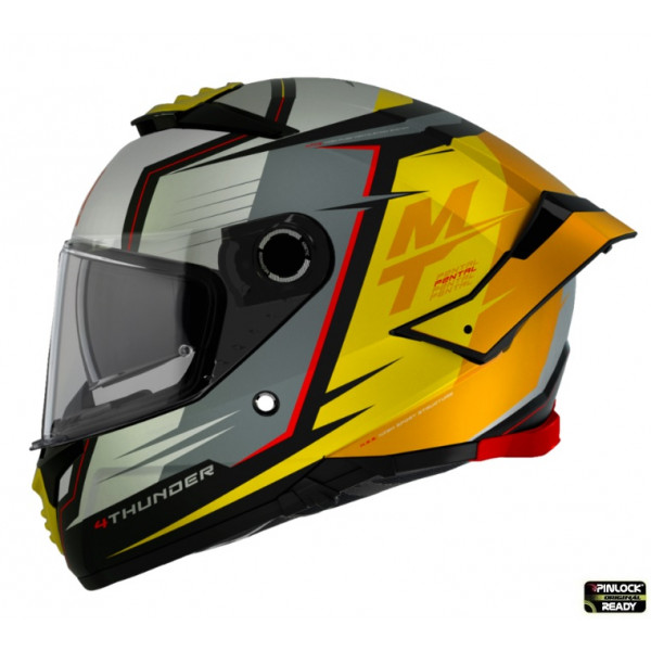 Casca integrala MT Thunder 4 SV Pental B3 galben mat (ochelari soare integrati) - tip viziera MT-V-28B [1]