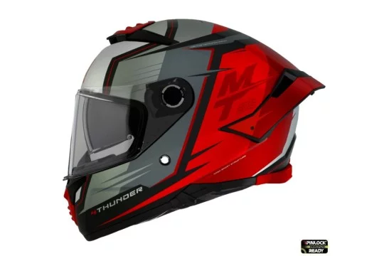 CASQUE INTEGRAL MT THUNDER 4 SV PENTAL B5 ROUGE NACRE MAT XXL (2XL) (DOUBLE