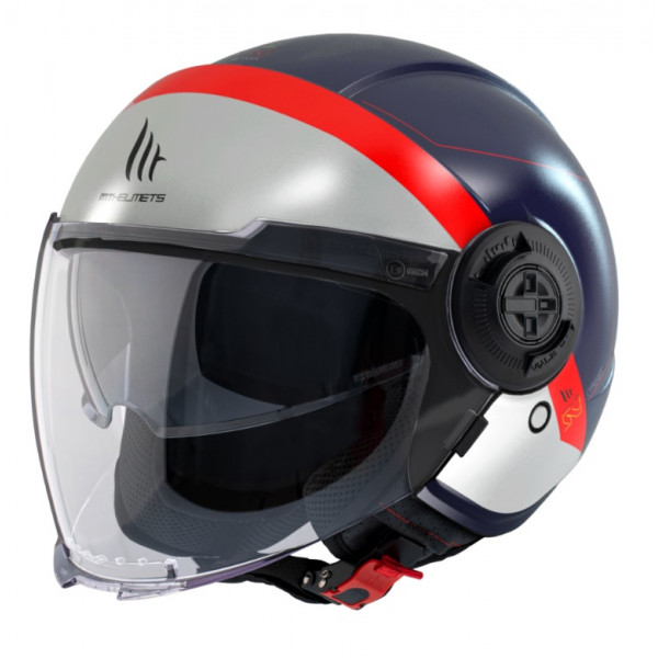 Casca MT Viale SV 68 Unit D7 albastru mat (ochelari soare integrati) (open face) [1]