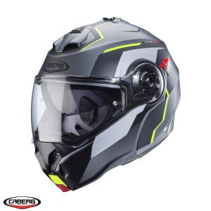 Casca modulabila (flip-up) Caberg model Duke Evo Move L1 SV gun metal (titanium)/negru/galben fluor mat Pinlock ready - lentila Pinlock inclusa Casca modulabila (flip-up) Caberg model Duke Evo Move L1 SV gun metal (titanium)/negru/galben fluor mat Pinlock ready - lentila Pinlock inclusa