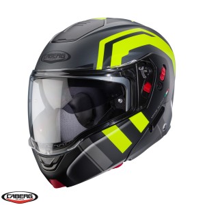 Casca modulabila (flip-up) Caberg model Horus X Road L1 gun metal (titanium)/negru/galben fluor mat Pinlock ready - lentila Pinlock inclusa Casca modulabila (flip-up) Caberg model Horus X Road L1 gun metal (titanium)/negru/galben fluor mat Pinlock ready - lentila Pinlock inclusa