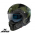 Casca Axxis model Hunter SV Toxic C6 verde mat mat (ochelari soare integrati) - masca (protectie) barbie si cozoroc detasabile [2]