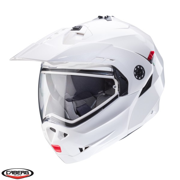 Casca modulabila (flip-up)/adventure Caberg model Tourmax X SV alb metalic lucios Pinlock ready - lentila Pinlock inclusa [1]