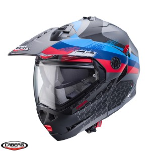 Casca modulabila (flip-up)/adventure Caberg model Tourmax X SV Sarabe K9 gun metal (titanium)/negru/BMW colours mat Pinlock ready - lentila Pinlock inclusa Casca modulabila (flip-up)/adventure Caberg model Tourmax X SV Sarabe K9 gun metal (titanium)/negru/BMW colours mat Pinlock ready - lentila Pinlock inclusa
