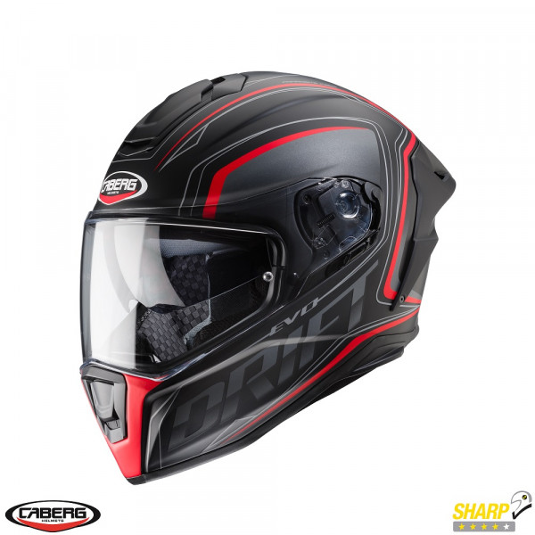 Casca integrala Caberg model Drift Evo SV Integra H9 negru antracit rosu fluor mat Pinlock ready - lentila Pinlock inclusa [1]