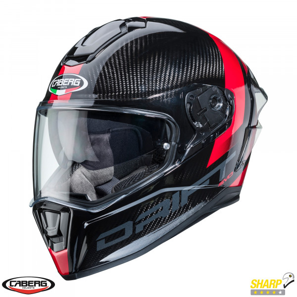 Casca integrala Caberg model Drift Evo Carbon Sonic K2 antracit/rosu lucios Pinlock ready - lentila Pinlock inclusa [1]