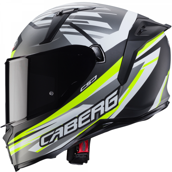 Casca integrala Caberg model Avalon X SV Kira L6 negru/gri/galben fluor mat Pinlock ready [1]