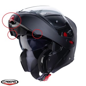 Kit mecanism deschidere + prinderi laterale mandibula rabatabila casca modulabila (flip-up) Caberg model Horus - Horux X Kit mecanism deschidere + prinderi laterale mandibula rabatabila casca modulabila (flip-up) Caberg model Horus - Horux X