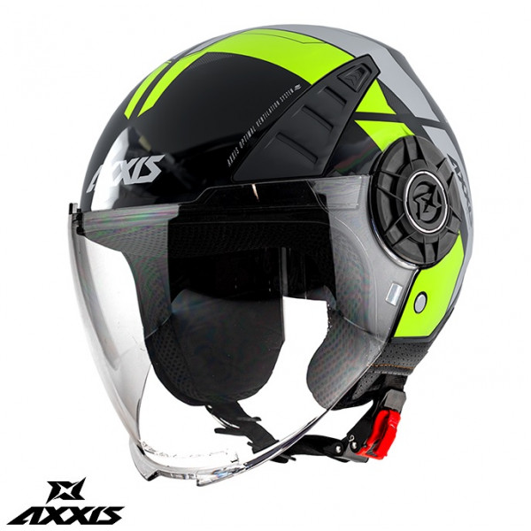 Casca Axxis model Metro Cool B3 galben fluor mat (open face) - tip viziera: MT-V-26B [1]