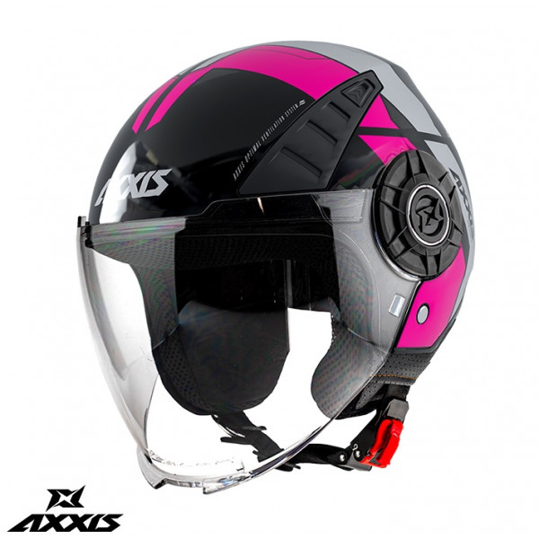 Casca Axxis model Metro Cool B8 roz fluor lucios (open face) - tip viziera: MT-V-26B [1]