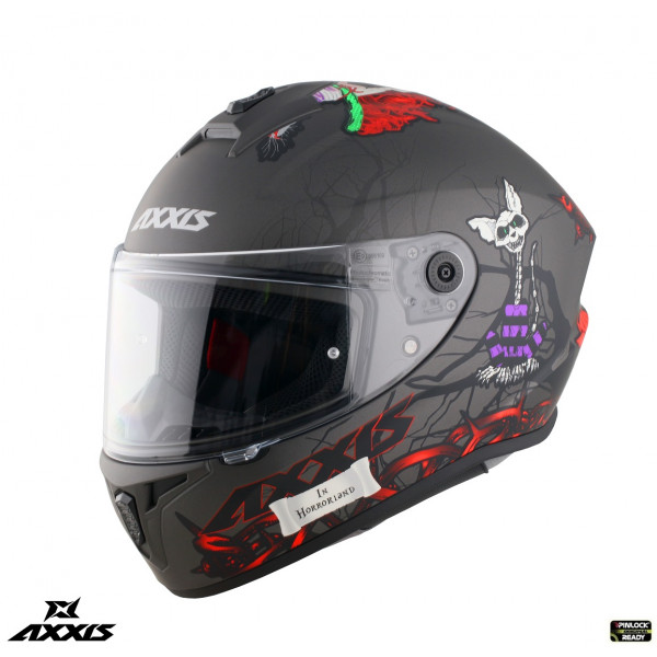 Casca integrala Axxis model Draken S Horrorland A2 titanium mat - tip viziera: MT-V-18C [1]
