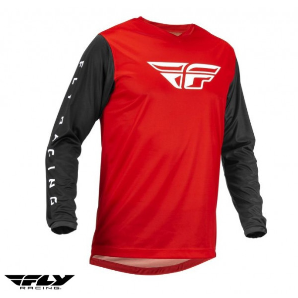 Tricou (bluza) cross-enduro Fly Racing model F-16 culoare: negru/rosu [1]