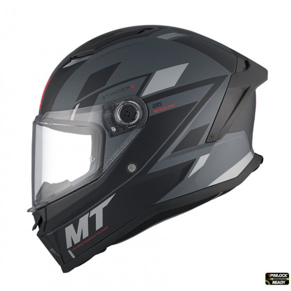 Casca integrala MT Stinger 2 Zivze C2 negru/gri mat - tip viziera: MT-V-28B [1]