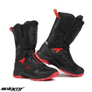 Ghete (cizme) moto Adventure (Touring) Unisex Seventy model SD-BA6 Stelvio culoare: negru/rosu Ghete (cizme) moto Adventure (Touring) Unisex Seventy model SD-BA6 Stelvio culoare: negru/rosu