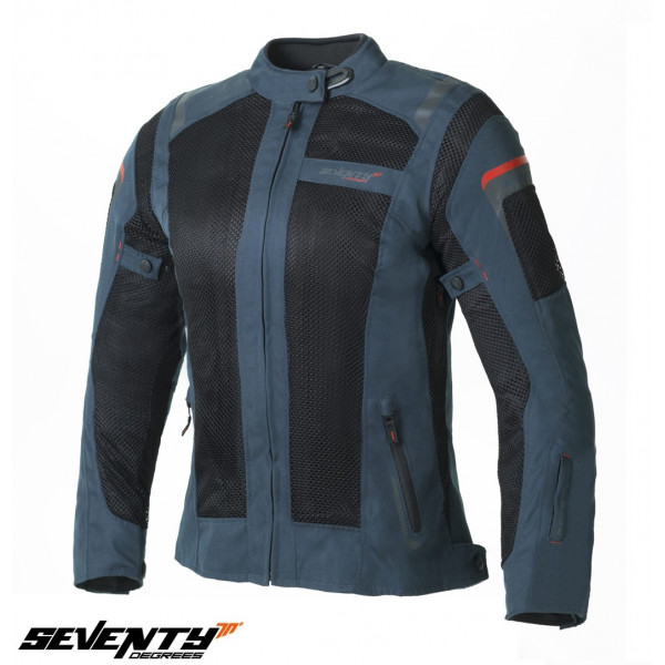 Geaca (jacheta) motociclete femei Touring Seventy vara model SD-JT58 culoare: albastru/negru [1]
