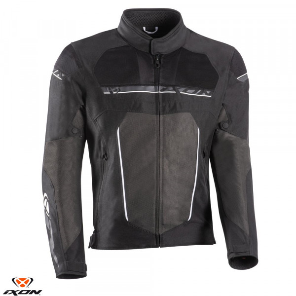 Geaca (jacheta) motociclete barbati Racing/Roadster Ixon All season model T-Rex MS culoare: negru/alb/gri [1]
