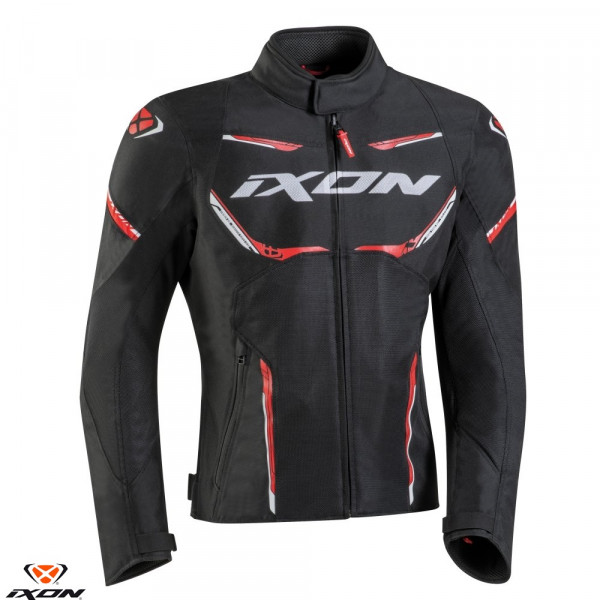 Geaca (jacheta) motociclete barbati Racing/Roadster Ixon vara model Striker AIR WP MS culoare: negru/rosu/alb [1]