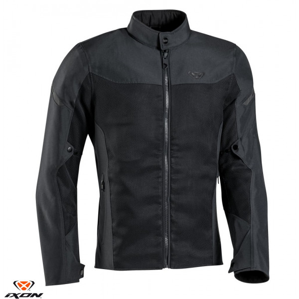 Geaca (jacheta) motociclete barbati Racing/Roadster Ixon vara model Fresh MS culoare: negru [1]