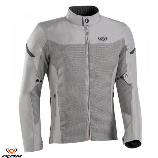Geaca (jacheta) motociclete barbati Racing/Roadster Ixon vara model Fresh MS culoare: greige (gri) [1]